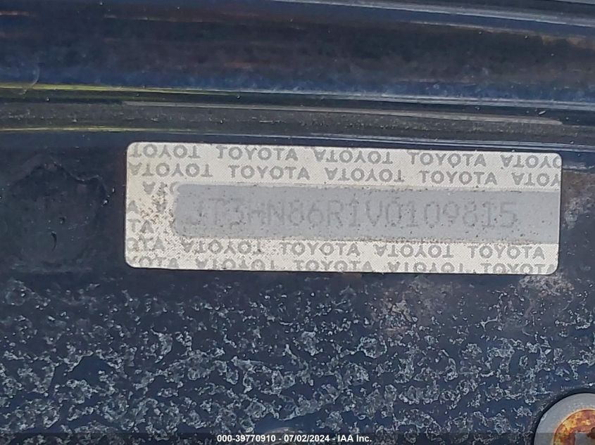 1997 Toyota 4Runner Sr5 VIN: JT3HN86R1V0109815 Lot: 39770910