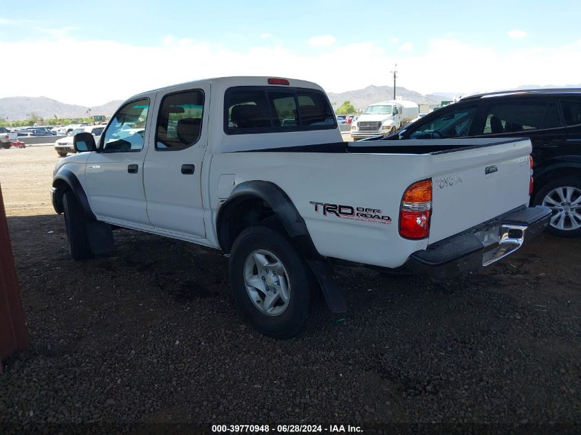 2003 Toyota Tacoma Prerunner V6 VIN: 5TEGN92N03Z296848 Lot: 39770948