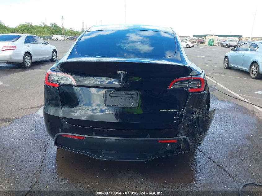 2020 Tesla Model Y Long Range Dual Motor All-Wheel Drive VIN: 5YJYGDEE3LF039505 Lot: 39770954