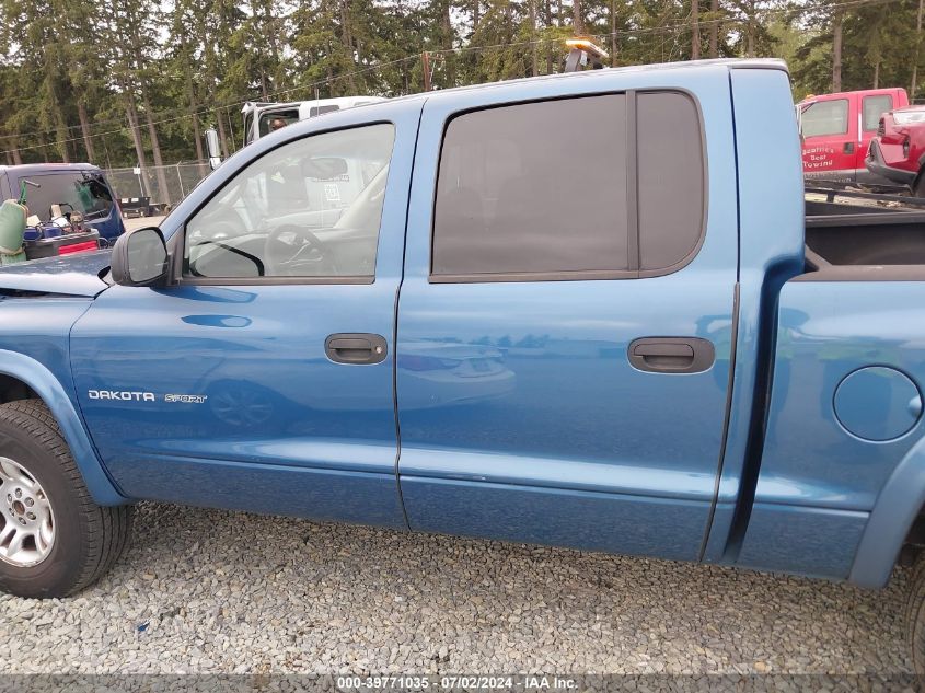 2002 Dodge Dakota Quad Sport/Quad R/T VIN: 1B7HG38N82S557875 Lot: 39771035