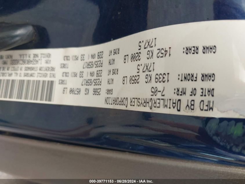 2006 Jeep Grand Cherokee Laredo VIN: 1J4GS48K06C103331 Lot: 39771153