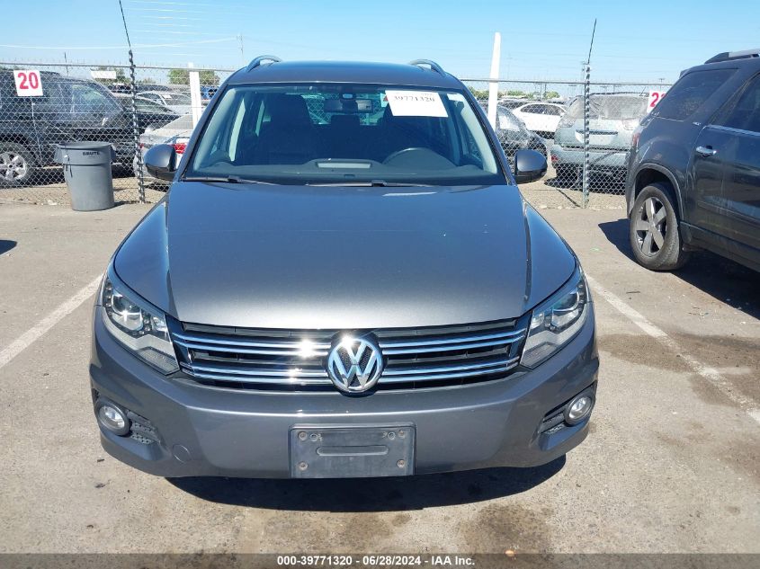 2012 Volkswagen Tiguan Sel VIN: WVGBV7AX7CW000606 Lot: 39771320