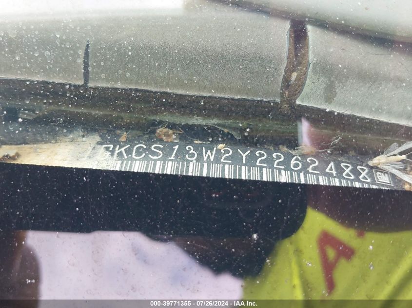 2000 GMC Jimmy Sle VIN: 1GKCS13W2Y2262488 Lot: 39771355