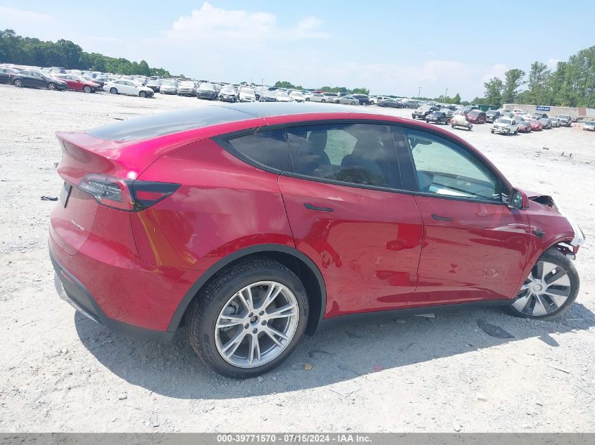 2024 Tesla Model Y Long Range Dual Motor All-Wheel Drive VIN: 7SAYGDEE9RA284365 Lot: 39771570