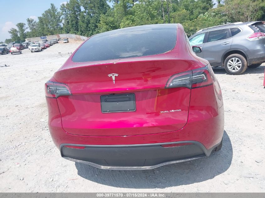 2024 Tesla Model Y Long Range Dual Motor All-Wheel Drive VIN: 7SAYGDEE9RA284365 Lot: 39771570