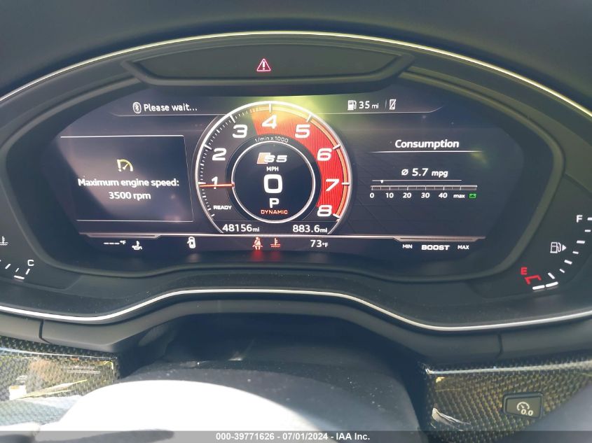 2018 Audi S5 3.0T Premium Plus VIN: WAUR4AF54JA058304 Lot: 39771626