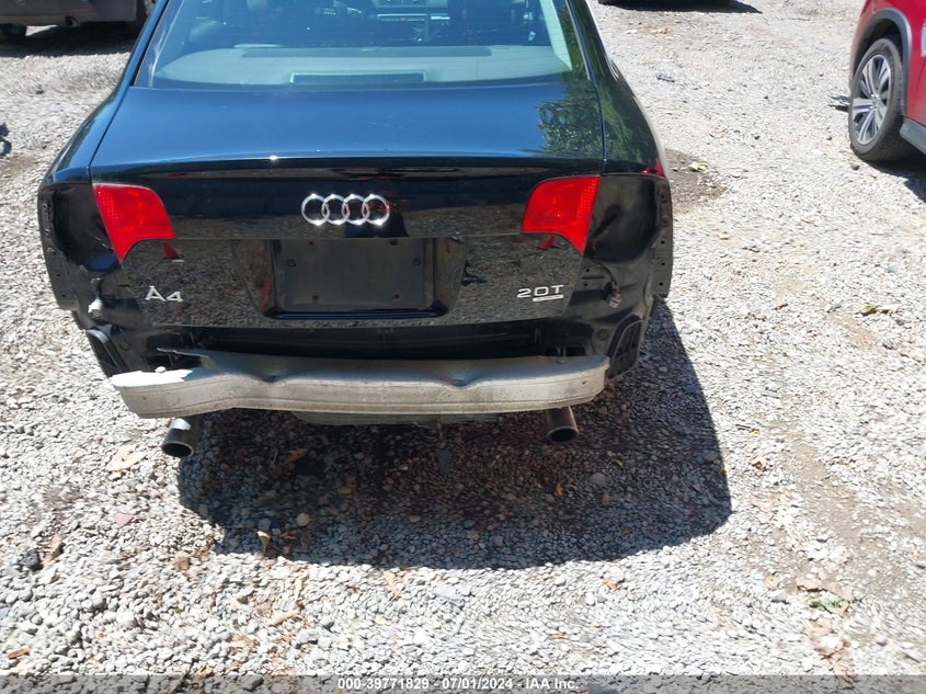 2008 Audi A4 2.0T VIN: WAUDF78E28A040351 Lot: 39771829