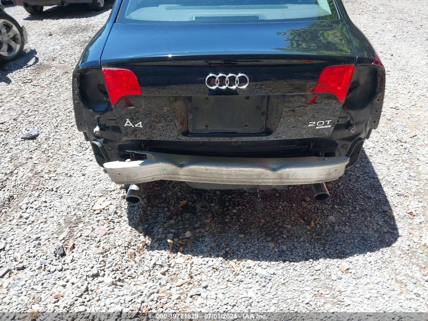 2008 Audi A4 2.0T VIN: WAUDF78E28A040351 Lot: 39771829