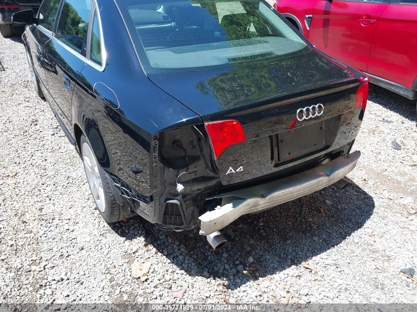 2008 Audi A4 2.0T VIN: WAUDF78E28A040351 Lot: 39771829