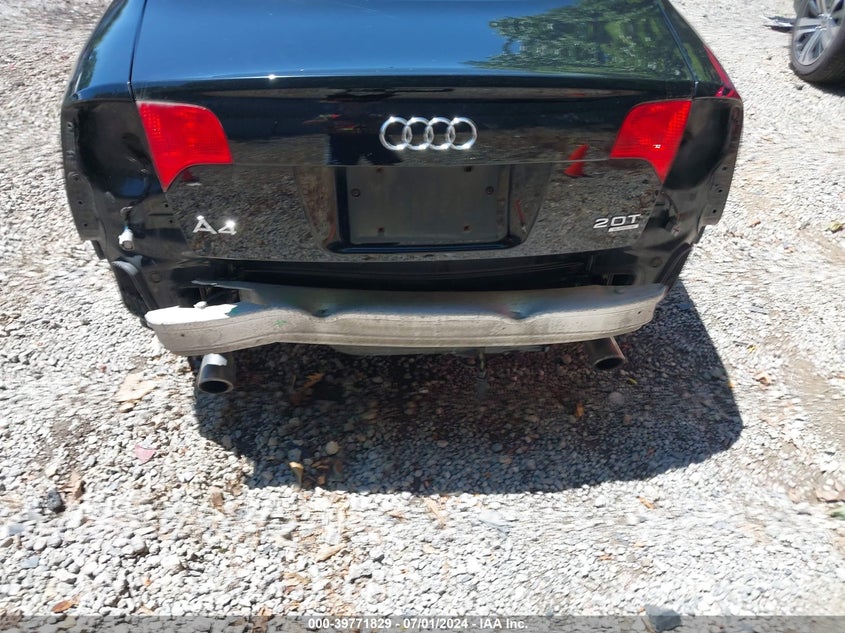 2008 Audi A4 2.0T VIN: WAUDF78E28A040351 Lot: 39771829