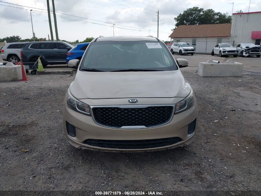 2016 Kia Sedona Lx VIN: KNDMB5C18G6215985 Lot: 39771879