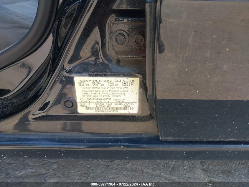 2006 Nissan Sentra 1.8S VIN: 3N1CB51D46L640930 Lot: 39771964