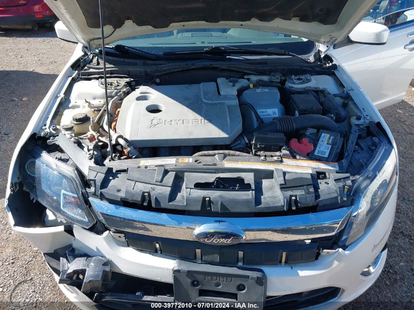 2010 Ford Fusion Hybrid VIN: 3FADP0L35AR228022 Lot: 39772010