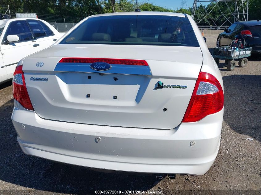 2010 Ford Fusion Hybrid VIN: 3FADP0L35AR228022 Lot: 39772010