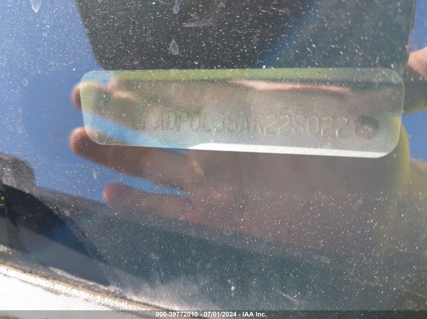 2010 Ford Fusion Hybrid VIN: 3FADP0L35AR228022 Lot: 39772010