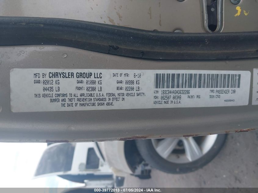 1B3CB4HA3AD632286 2010 Dodge Caliber Sxt