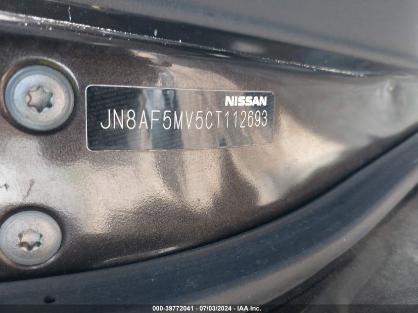 2012 Nissan Juke Sl VIN: JN8AF5MV5CT112693 Lot: 39772041