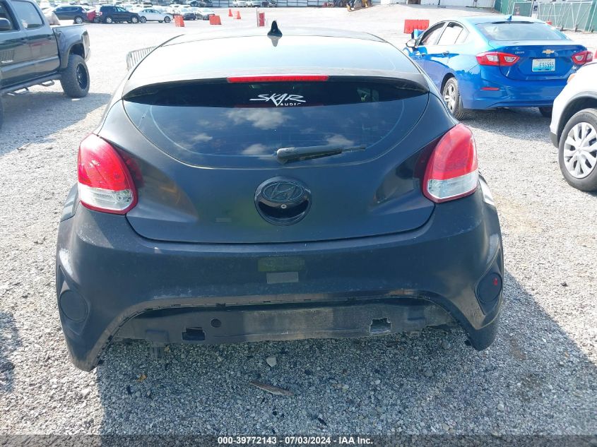 2014 Hyundai Veloster Turbo W/Black VIN: KMHTC6AE8EU199926 Lot: 39772143