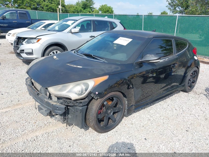 2014 Hyundai Veloster Turbo W/Black VIN: KMHTC6AE8EU199926 Lot: 39772143