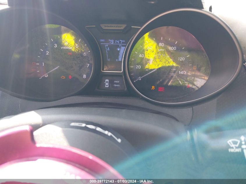 2014 Hyundai Veloster Turbo W/Black VIN: KMHTC6AE8EU199926 Lot: 39772143