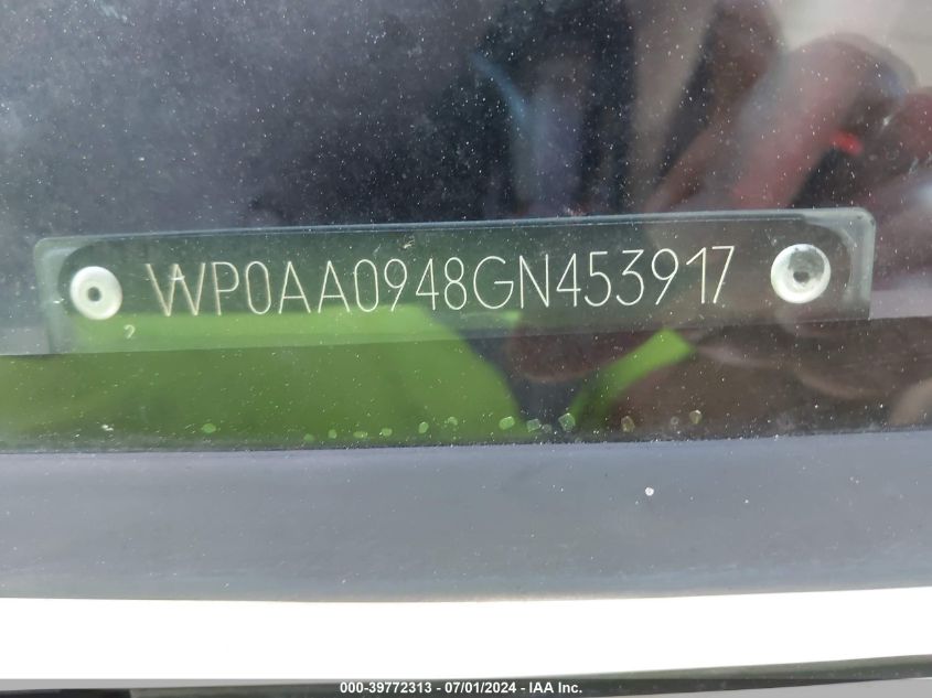 1986 Porsche 944 VIN: WP0AA0948GN453917 Lot: 39772313