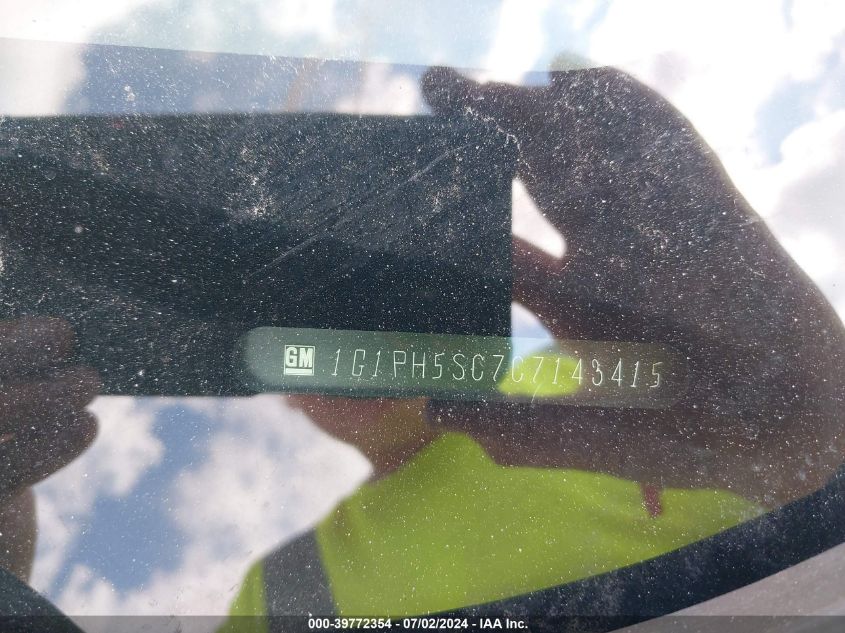 2012 Chevrolet Cruze Ltz VIN: 1G1PH5SC7C7143415 Lot: 39772354