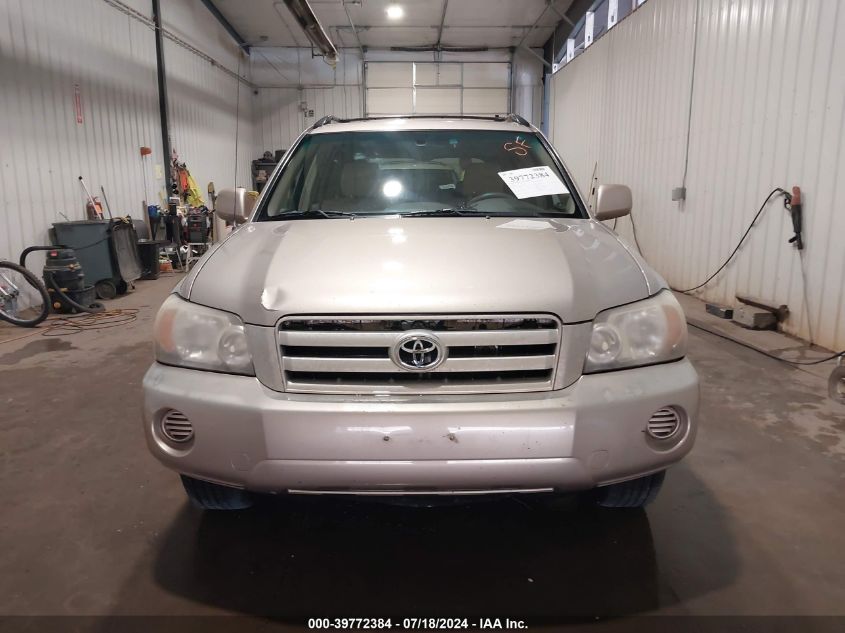 2005 Toyota Highlander V6 VIN: JTEEP21A350100651 Lot: 39772384