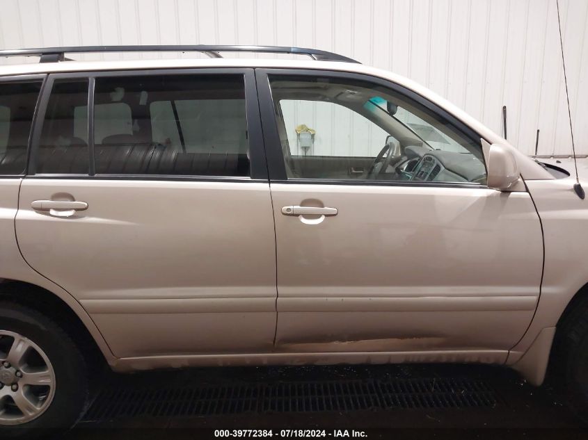 2005 Toyota Highlander V6 VIN: JTEEP21A350100651 Lot: 39772384