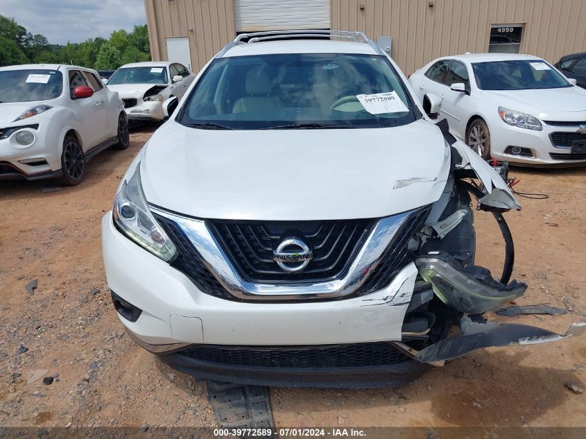 2015 Nissan Murano Sl VIN: 5N1AZ2MG0FN239634 Lot: 39772589