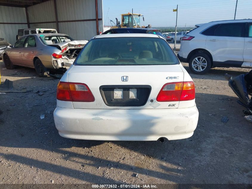 1999 Honda Civic Gx VIN: 1HGEN1648XL000085 Lot: 39772632