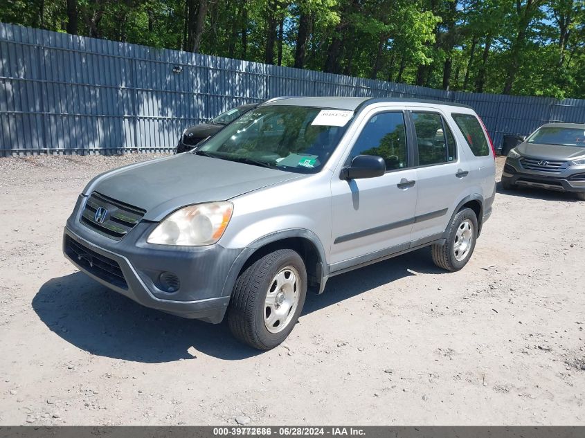 2005 Honda Cr-V Lx VIN: JHLRD78595C004240 Lot: 39772686