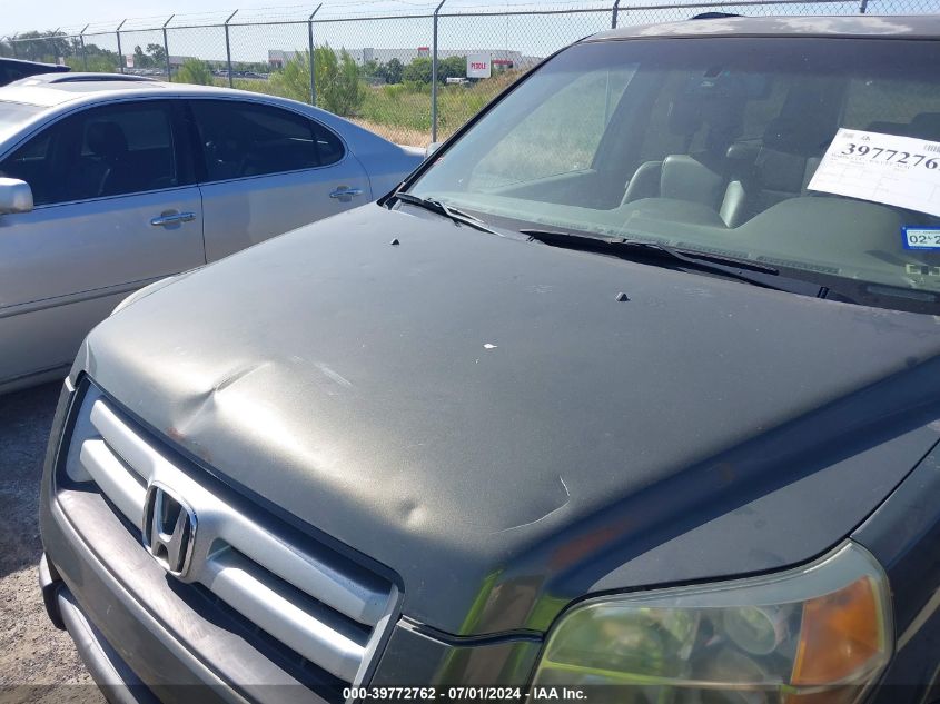 2006 Honda Pilot Ex-L VIN: 2HKYF18626H517490 Lot: 39772762