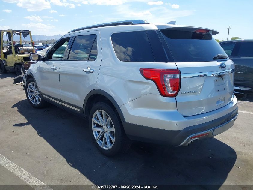 2017 Ford Explorer Limited VIN: 1FM5K7F8XHGD42558 Lot: 39772787