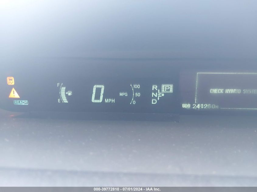 2010 Toyota Prius Iii VIN: JTDKN3DU1A5087405 Lot: 39772810