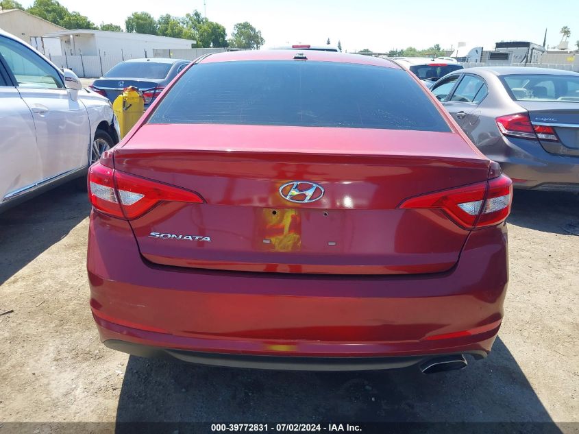 2016 Hyundai Sonata VIN: 5NPE24AF8GH392474 Lot: 39772831