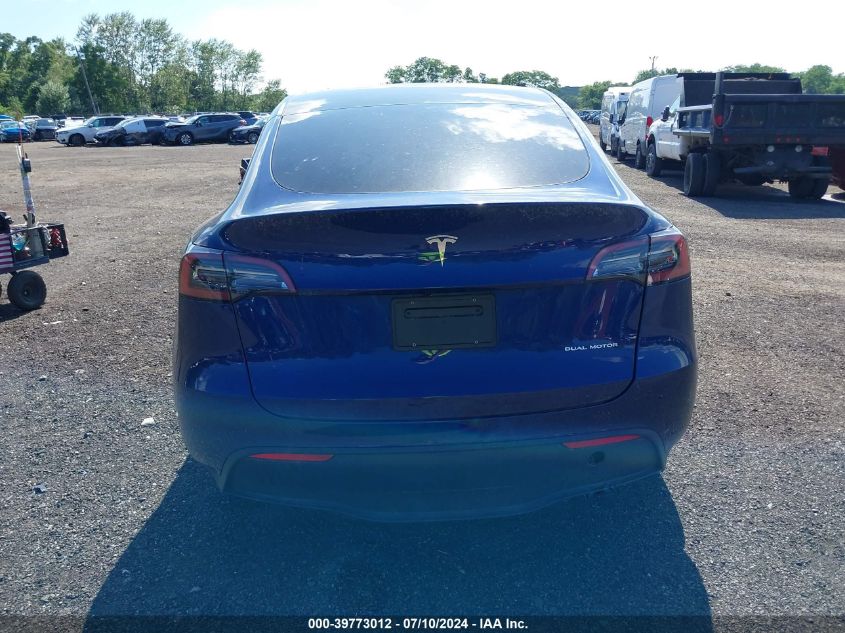 2023 Tesla Model Y Awd/Long Range Dual Motor All-Wheel Drive VIN: 7SAYGDEEXPF703419 Lot: 39773012