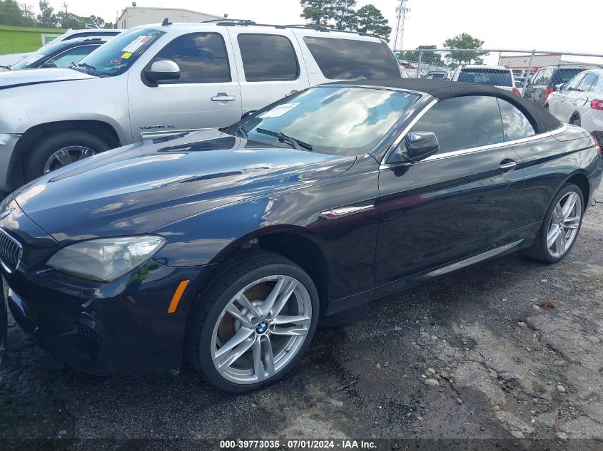 2012 BMW 640I VIN: WBALW7C57CC618427 Lot: 39773035