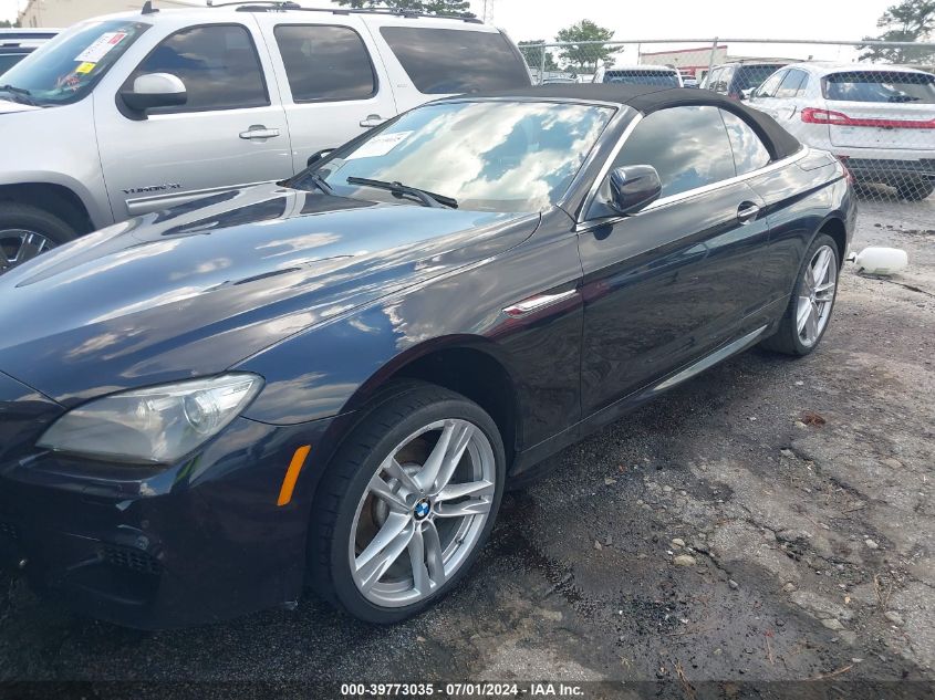 2012 BMW 640I VIN: WBALW7C57CC618427 Lot: 39773035