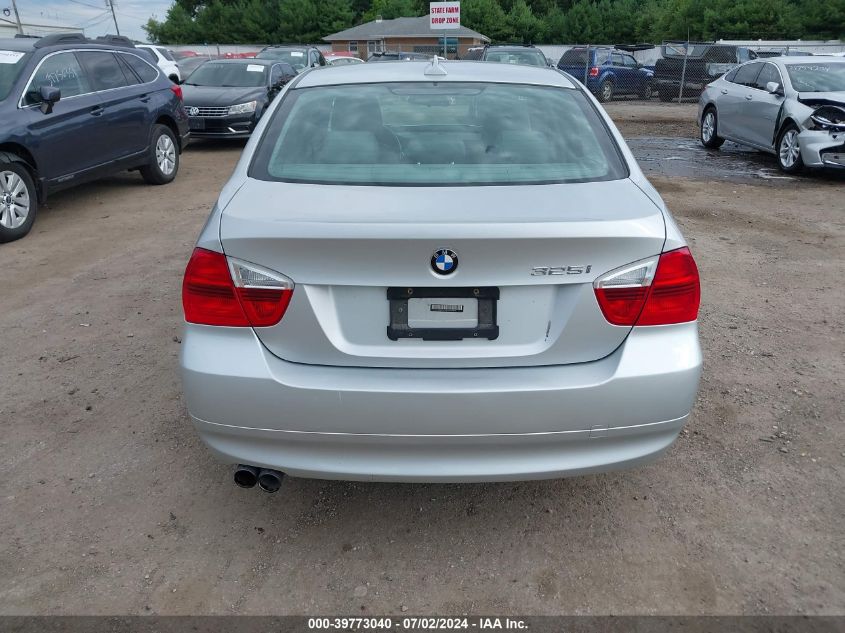 2006 BMW 325I VIN: WBAVB135X6K000000 Lot: 39773040