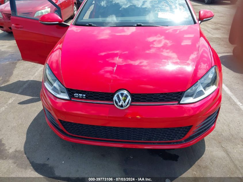 2015 Volkswagen Golf Gti 2.0T Se 4-Door VIN: 3VW4T7AU5FM070857 Lot: 39773106