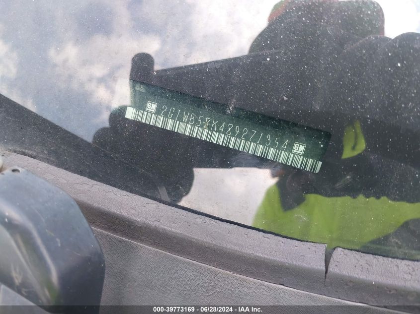 2008 Chevrolet Impala Ls VIN: 2G1WB58K489271354 Lot: 39773169