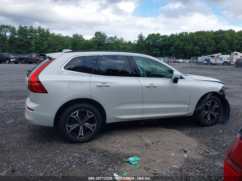 2022 Volvo Xc60 B5 Momentum VIN: YV4L12RK7N1037197 Lot: 39773235