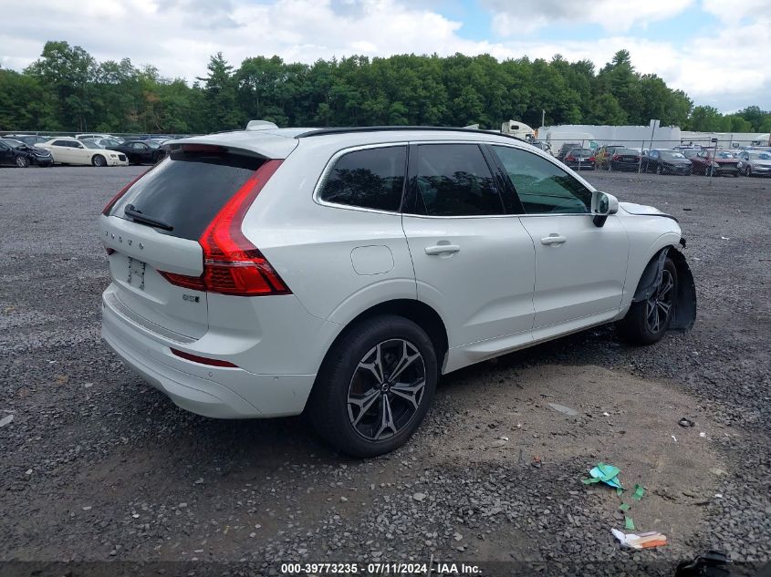 2022 Volvo Xc60 B5 Momentum VIN: YV4L12RK7N1037197 Lot: 39773235