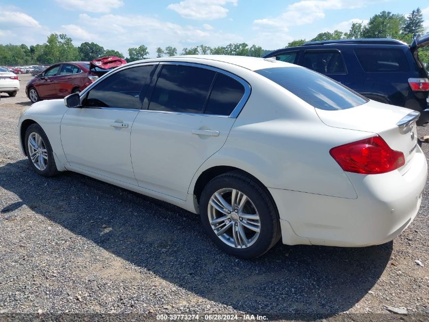 2013 Infiniti G37X VIN: JN1CV6AR0DM358764 Lot: 39773274