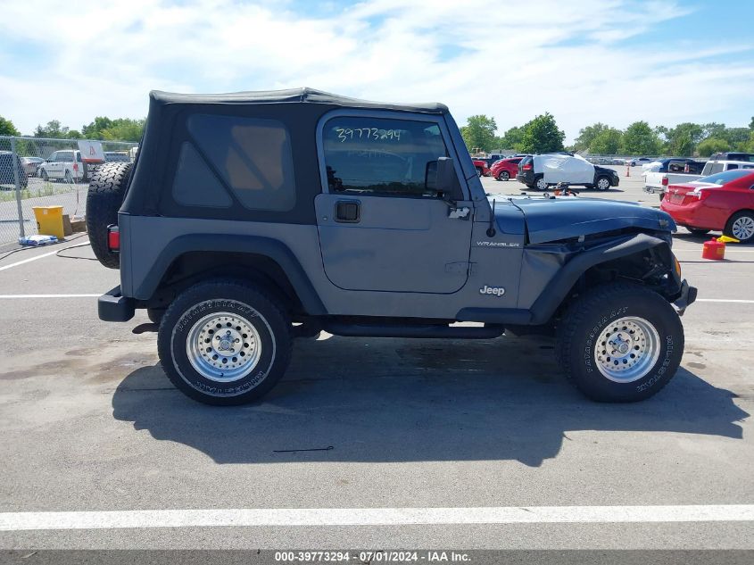 2001 Jeep Wrangler Se VIN: 1J4FA29P01P367258 Lot: 39773294