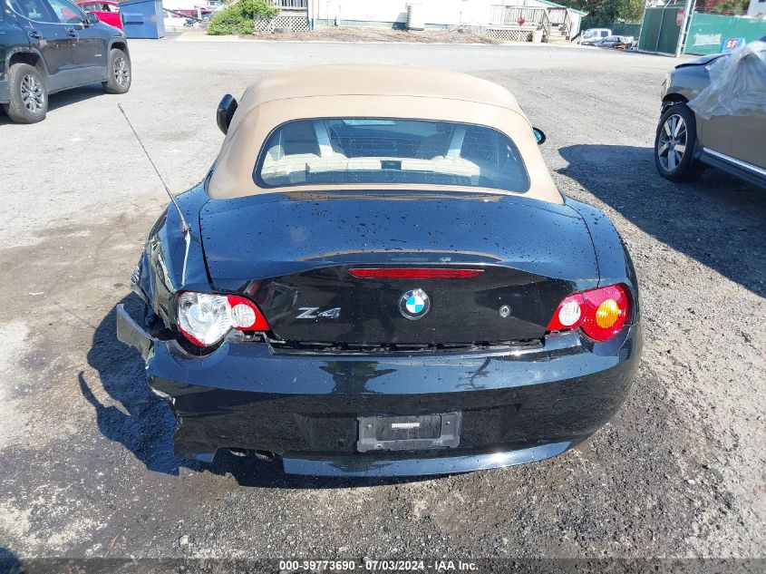 2004 BMW Z4 2.5I VIN: 4USBT33504LS51785 Lot: 39773690