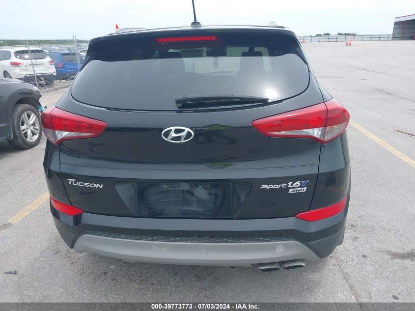 2017 Hyundai Tucson Sport VIN: KM8J3CA21HU343171 Lot: 39773773