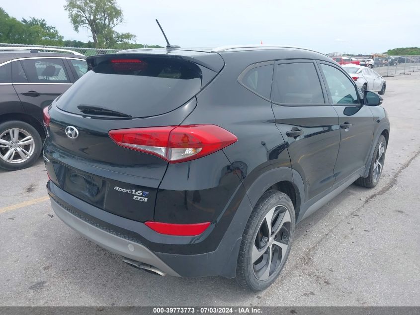 2017 Hyundai Tucson Sport VIN: KM8J3CA21HU343171 Lot: 39773773