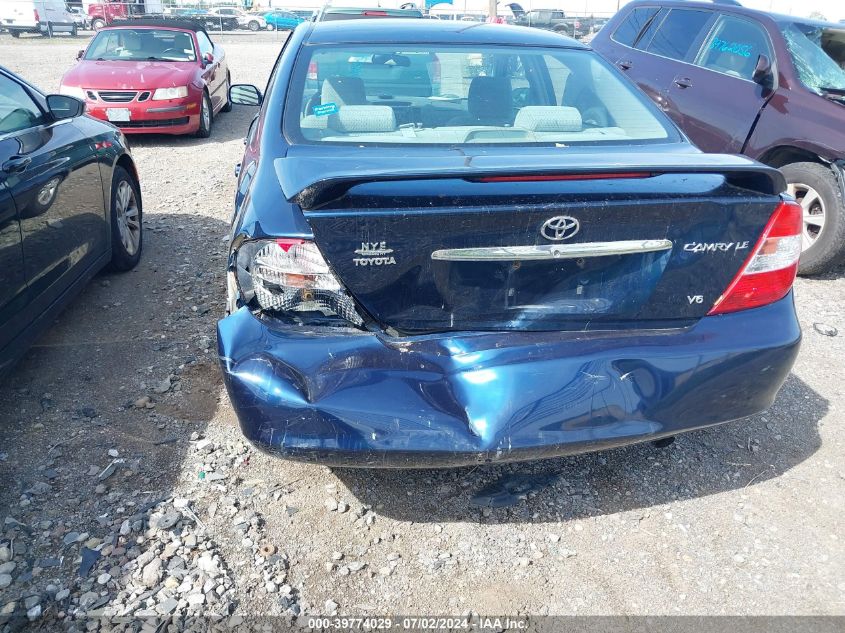 2004 Toyota Camry Le V6 VIN: 4T1BF32K04U065240 Lot: 39774029