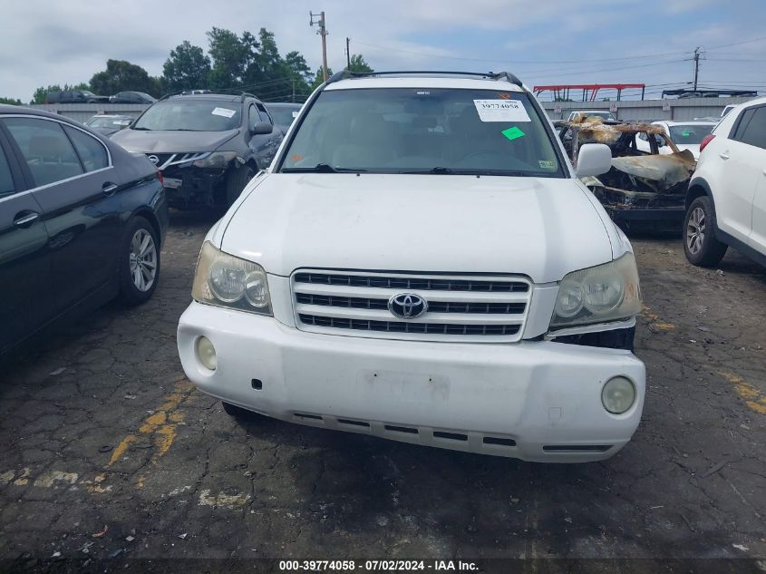 2001 Toyota Highlander VIN: JTEGF21A110010548 Lot: 39774058